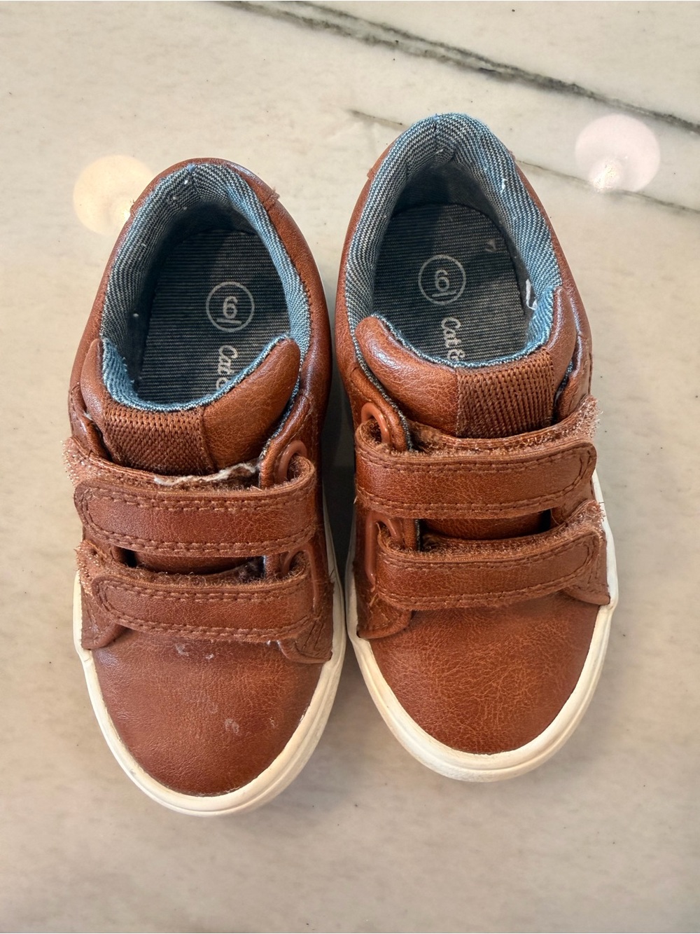 Cat & Jack Brown Velcro Toddler Sneakers